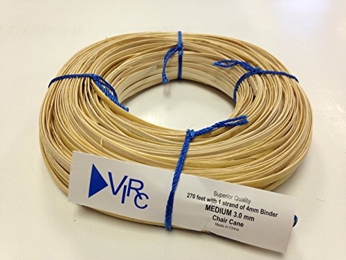 Chair Cane Medium 3mm 270 ft Coil with 1 Strand of 4mm Binder Cane