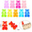 150 Pieces Christmas Charms Gummy Resin Bear Flatback Candy Bear Charms Cartoon Colorful Bear Cabochons for Nails DIY Scrapbooking Craft Phone Case Decoration Jewelry Making (Classic Colors,11 x 15 mm)