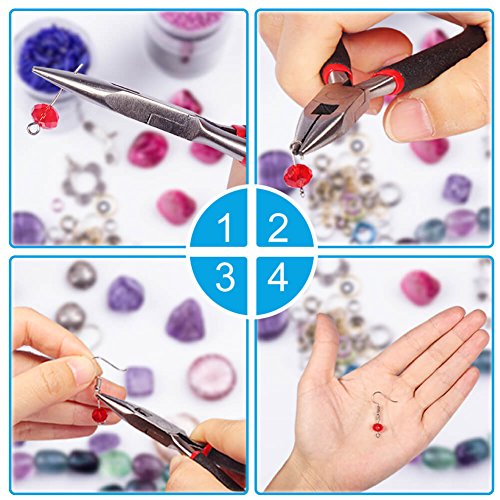 PAXCOO Jewelry Making Supplies Kit with Jewelry Tools, Jewelry Wires and Jewelry Findings for Jewelry Repair and Beading