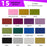 Magicll Glitter HTV Heat Transfer Vinyl Bundle 15 Sheets Iron on Vinyl for DIY Shirts Gifts Design (15 Colors)