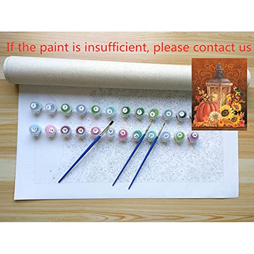 ACANDYL DIY Paint by Number Kits for Adults Kids Beginners Harvest DIY Canvas Painting by Numbers Harvest Acrylic Painting Arts Craft Decoration Paint by Number Pumpkin Thanksgiving Day 16x20 Inch