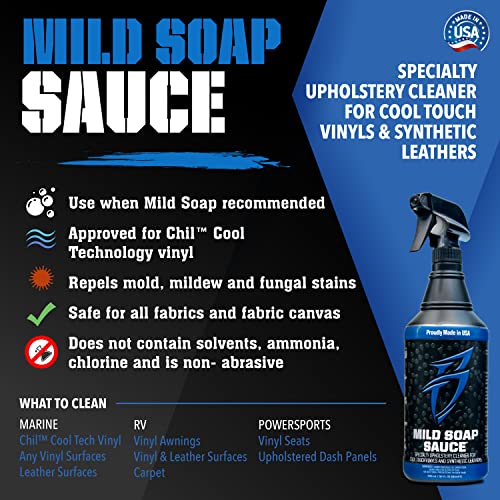 Boat Bling Mild Soap Sauce Premium Upholstery Cleaner, for Boats, RVs, Powersport Vehicles and More, 32 oz