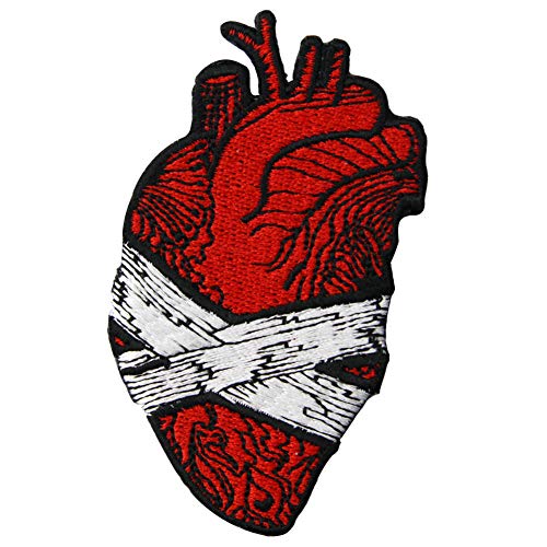 Save My Heart Patch Embroidered Applique Badge Iron On Sew On Emblem