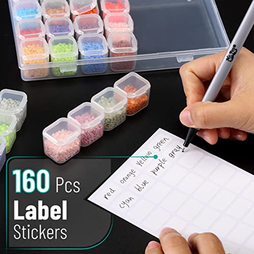 Mr. Pen- Diamond Painting Storage Containers, 28 Grids, 2 Pack, Bead Storage Containers with 160pcs Label Stickers, Diamond Art Storage Containers, Bead Box, Diamond Painting Organizer