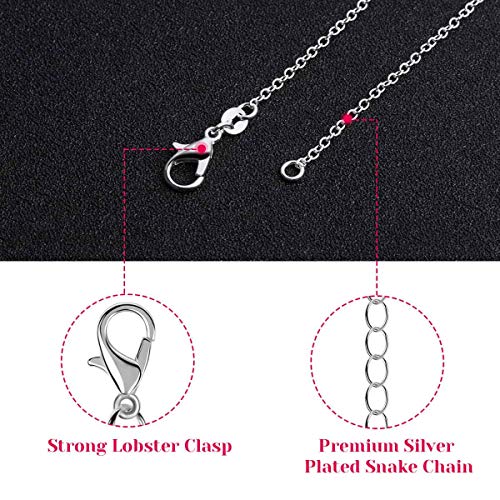 selizo 30 Pack Necklace Chains Bulk for Jewelry Making, Bulk Necklace Chains Silver Plated Cable Chains for Jewelry Making, 1.2 mm (18 Inches)