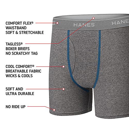 Hanes Boys' and Toddler Comfort Flex Waistband Boxer Briefs Multiple Packs Available (Assorted/Colors May Vary), 7 Pack-Multicolor, Small