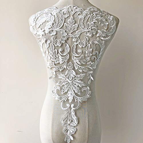 Vintage Venice Lace Applique Fine Embroidery Flower Lace Patch Sewing Addition for Ballgown Wedding Dresses Gown