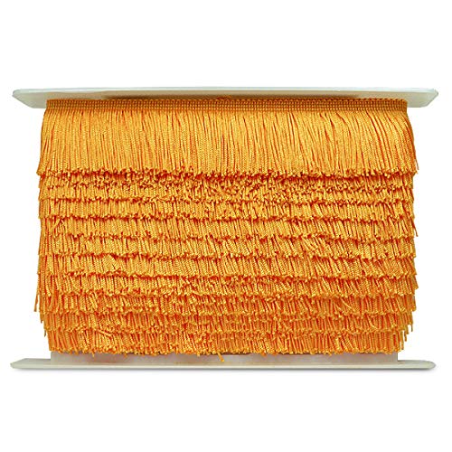 Expo International 5 Yards of 2" Chainette Fringe Trim, Yellow Gold