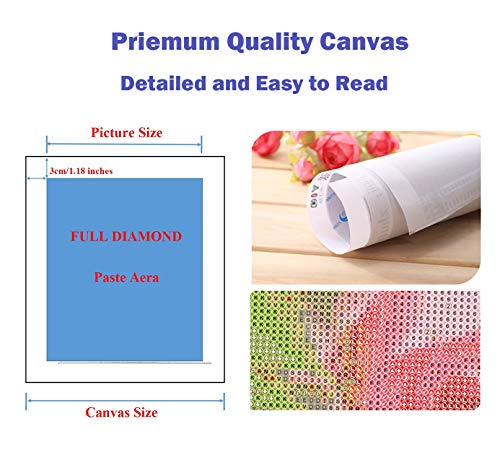 5D DIY Diamond Painting 16x20 inches Full Round Drill Rhinestone Embroidery for Wall Decoration