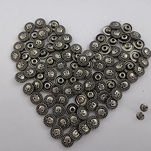 Mingchen 100 Pieces Retro Cute Skull Decorative Rivet Buttons Metal Castings Conchos Button Personality DIY Luggage Leather Goods Sewing Accessories