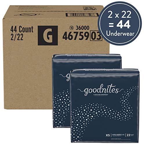 Goodnites Nighttime Bedwetting Underwear, Boys' XS (28-43 lb.), 44ct, FSA/HSA-Eligible