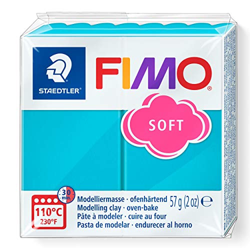 Staedtler FIMO Soft Polymer Clay - -Oven Bake Clay for Jewelry, Sculpting, Crafting, Peppermint 8020-39