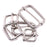 Swpeet 50 Pcs Metal Rectangle Adjuster Triglides Slides Buckle, Roller Pin Buckles Slider Strap Adjuster for Belt Bags DIY Accessories - 13mm / 15mm / 20mm / 25mm/ 35mm