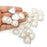 Wholesale 20 PCS Ivory Heart Rhinestone Faux Pearl Embellishments Shank Sew Buttons Bulk