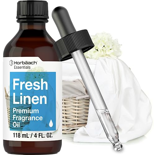 Fresh Linen Fragrance Oil | 4 fl oz (118ml) | Premium Grade | for Diffusers, Candle and Soap Making, DIY Projects & More | by Horbaach