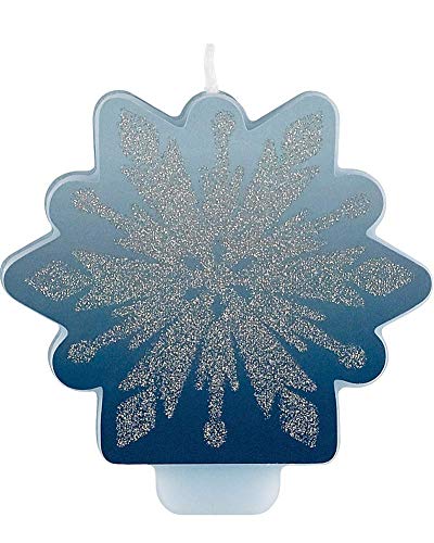 Disney Frozen 2 Glitter & Decal Candle, 2.75" - 1 Count | Vibrant & Reusable Celebration Decor Perfect for Enchanted Parties