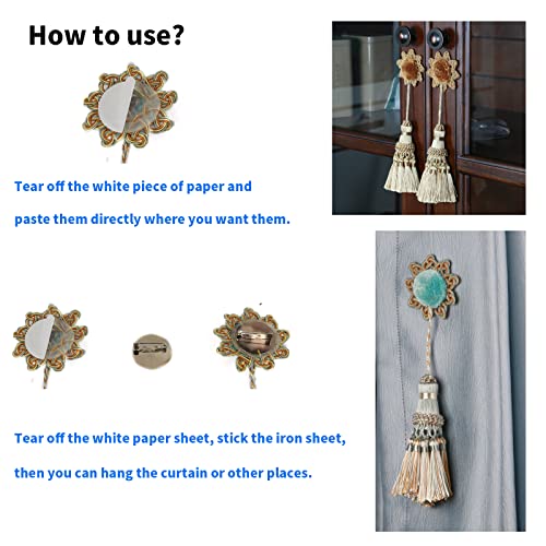 HedongHexi 2 Pack Tassel Key Tassel with Decor Rosettes , Handmade Tassel Craft, DIY Accessories for Home Decoration (Dark Coffee)