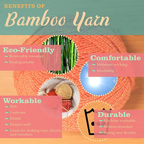 JubileeYarn Baby Soft Bamboo Cotton Yarn - 50g/Skein - Shades of Grey - 4 Skeins