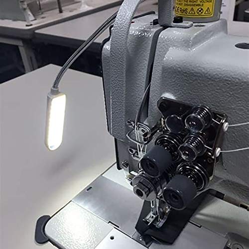 EVISWIY Sewing Machine Light LED Sewing Lighting (30LEDs) for Workbench Lathe Drill Press Flexible Gooseneck Arm Work Lamp with Magnetic Base 2Pcs Mounting Dics + 2 Pcs 3M Sticker