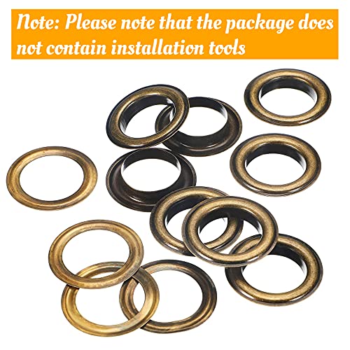 25 Sets Grommets Kit Metal Eyelets with Washers Curtain Grommet for Leather, Tarp, Canvas (Bronze, 1 Inch)