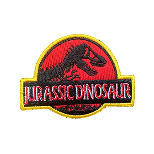 Antrix 2 Pieces Patch for Dinosaur Park Security Officer Emblem Patch Hook & Loop Tactical Badge Emblem Patches for Backpacks Caps Hats Bags Clothes Clothing Dog Harness Vest-Dia.3.15"