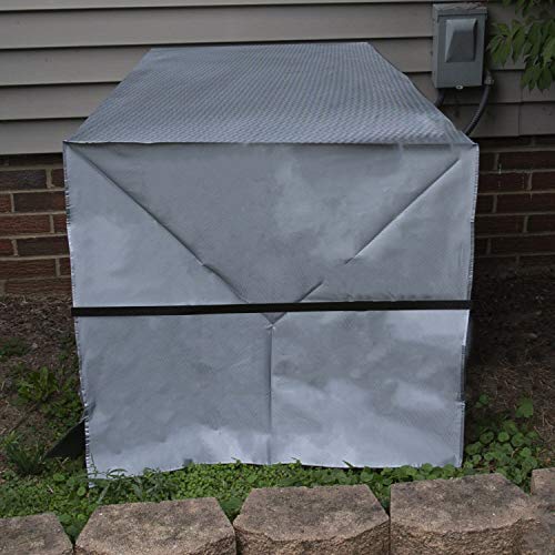 AIR CONDITIONER COVERS Outdoor Air Conditioner Cover - A/C Winter Weather Protector - Square, Gray