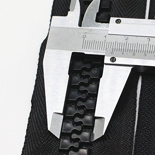 YaHoGa #20 Super Large Plastic Zipper Black Heavy Duty Zippers by The Yard Bulk 5 Yards + 5pcs Sliders for DIY Sewing Tailor Crafts Bags Tents Boat Cover Canvas (Black 5 Yards)