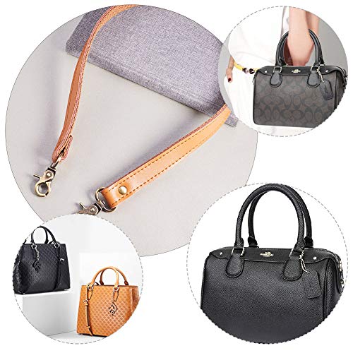 PH PandaHall 2 pcs 22" Brown Leather Purse Strap Replacement Handles 20mm Wide Handbags Shoulder Bag Strap with Antique Bronze Swivel Lobster Buckles for Underarm Bag Purse Handle Bags