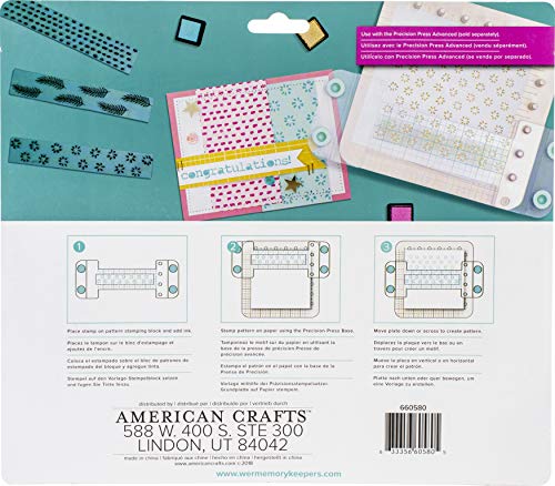 We R Memory Keepers 0633356605805 Accessories Pattern Stamping Block (5 Piece)