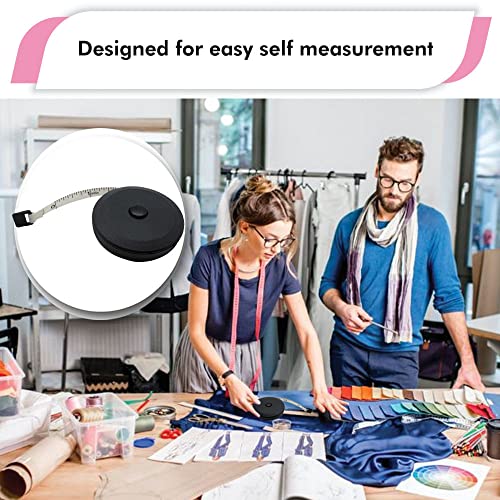 Measuring Tape - Body & Fabric Measure Tape for Sewing, Seamstress, Tailor, Cloth, Waist, Crafting, Fitness-Retractable, Dual Sided Multipurpose Metric Tape- 60 inches