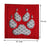 K9 Footprint IR Infrared Reflective Patch Tactical Service Dog Vests/Harnesses Emblem Embroidered Military Hook-Fastener Morale Backing (Red)