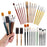 Artlicious Paint Brush Set - Pack of 30, Assorted Variety, All-Purpose Paint Brushes - Use with Acrylic, Oil, Watercolor, Gouache Paints, Face Nail Art, Miniature Detailing and Rock Painting