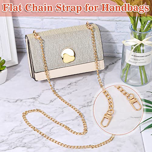 shynek Gold Purse Chain, 2PCS Crossbody Chain Strap, Gold Belt Chain, Long Chain Cross Body Strap for Bags, Purses, Handbags