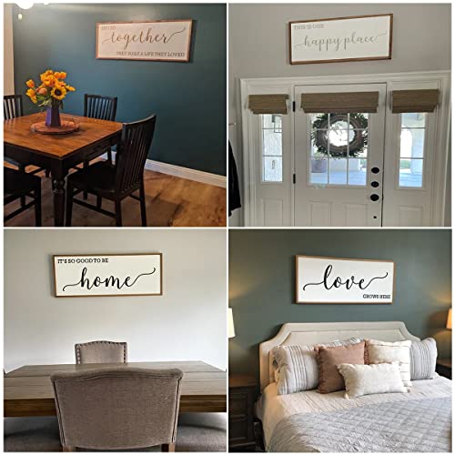 Large Farmhouse Stencils for Painting on Wood - 21 Pack Family Inspirational Words Quotes Saying Sign Stencil Templates, Welcome Home Love and More, Reusable Letter Stencils for Walls and Crafts