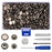 120sets Leather Snaps and Fasteners Kit, 12.5mm Black Snap Fasteners Kit, Leather Snaps, Metal Heavy Duty Snaps with Install Tool for Leather, Clothes, Jeans Wears, Bags