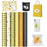 Gold Infusible Transfer Ink Sheets Patterns 6Pcs Black Yellow Bee Sublimation Sheets Infusible Ink Vinyl Pre-Inked Infusible Sublimation Ink Transfer Sheets for Mugs