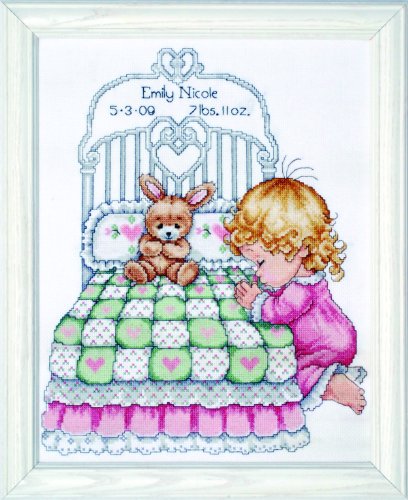 Tobin Bedtime Prayer Girl, 11 x 14 Cross Stitch Kit, 11"x14" 14 Count