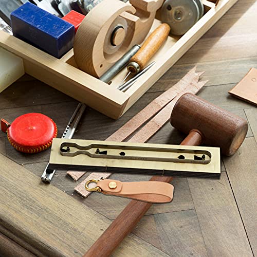 EXCEART Leather Cutting Die Strip Scrapbook Embossing Wooden Die Cutting Mold for DIY Crafts Jewelry Making Punching Home Decoration Key Chain Mold Style 1