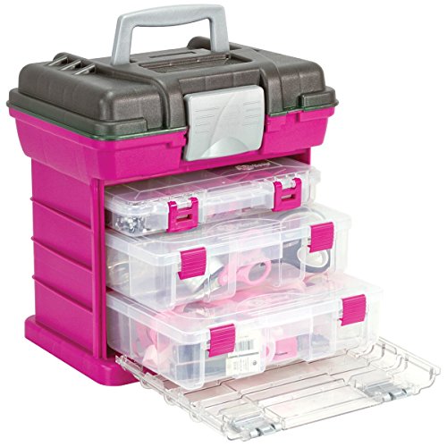 Creative Options 1363-85 Grab N' Go Rack System with Two No.2-3630 Deep Pro-Latch Organizers and One No.2-3650 Organizer, Magenta/Sparkle Gray,Medium