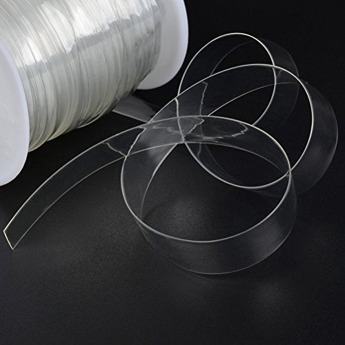 TIMESETL Clear Elastic Strap 3/8"(11yards) Clear Elastic for Sewing Lightweight Invisible Stretchy Transparent Elastic for DIY Bra Lingerie Swimwear