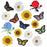 16 pcs Daisy Flower Butterfly Iron/Sew on Patches, Rose Sunflower Embroidery DIY Patches for Backpacks Clothing Jeans Jackets Dress