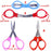 3 Pcs Folding Scissors,Portable Mini Travel Trip Scissors,Safety Foldable Small Scissors,Crafting Scissors,Stainless Steel Telescopic Cutter Used for Home Office,School, Camping