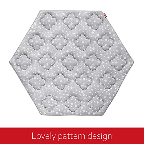 Hexagon Playpen Mat Fit for Evenflo Versatile Play Space, One-Piece Baby Extra Large Play Mat Thick Baby Crawling Mat for Babies, Toddlers, Six Pannel Playpen, 33 Inch Each Side