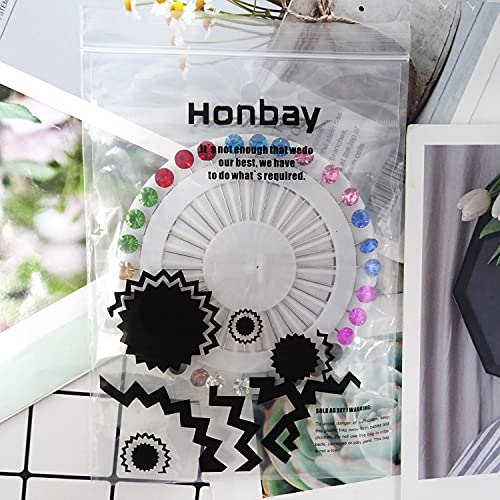 Honbay 30PCS Hijab Pins with Safty Caps Colorful Crystal Muslim Hijab Scarf Pins (A)