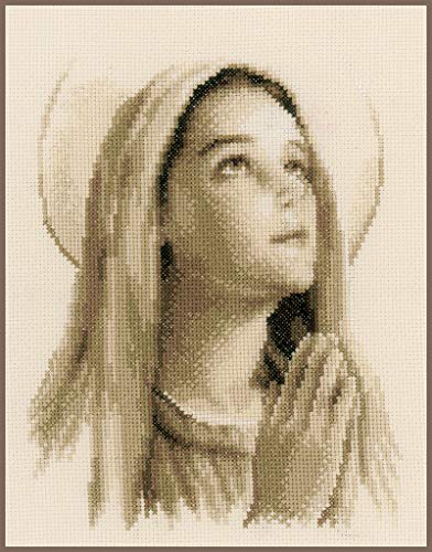 Vervaco Counted Cross Stitch Kit Holy Mary 8" x 10"