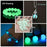 Luminous Solar Stone Beads Grow in The Dark Growing Loose Bead 8mm 100pcs Blue Green Mixed with Hole DIY Charm Smooth Beads for Bracelet Necklace Earrings Jewelry Making Decoration(Multicolored, 8mm)