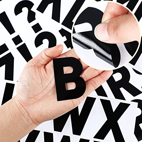 232 Pieces 24 Sheets Large Letter Stickers 2.5 Inch Alphabet Letter Stickers Self Adhesive Letters Stickers for Bulletin Board Classroom Mailbox Window Door Home Decor (Black)