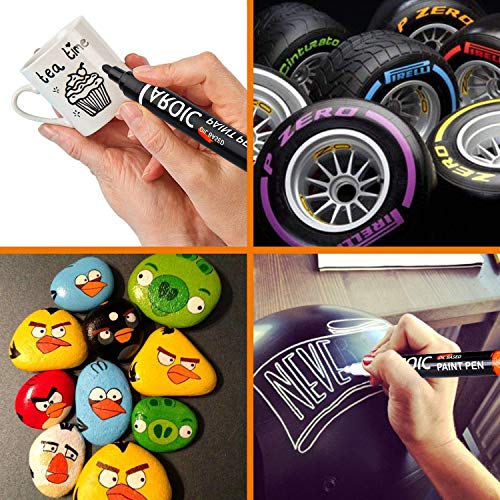 AROIC 16Pack Oil-Based Painting Marker Pen Set On Rock,Wood,Fabric,Metal,Plastic,Glass,Canvas,Mugs,Waterproof,DIY Craft and More