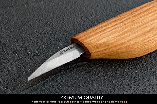 BeaverCraft Wood Carving Detail Knife C15 1.5" Whittling Knife for Detail Wood Carving Craft Knife - Chip Carving Knife Wood Carving Tools for Beginners and Kids