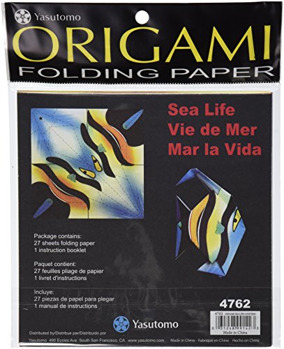 Yasutomo 4762 Fold EMS Origami Paper, Sea Life, 6 by 6-Inch, 27-Pack